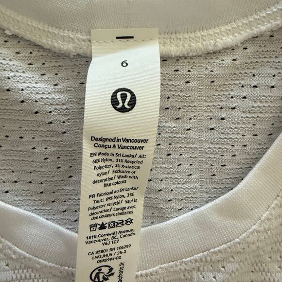 NWT Lululemon Swiftly Pointelle white-6 - Picture 3 of 6
